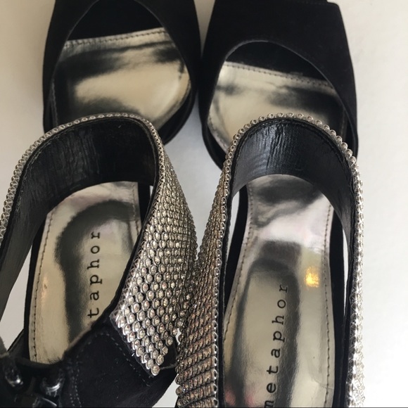 💋Black 5” heels with rhinestones - Picture 8 of 8